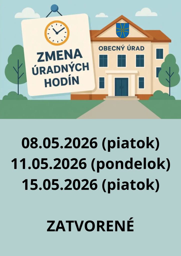 Zmena úradných hodín obecného úradu